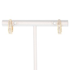 .15ctw Baguette Diamond Channel-Set Huggie Hoop Pair Earrings 14k Yellow Gold