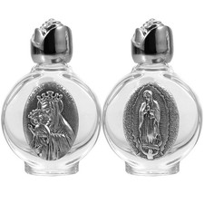 2Pcs Glass Holy Water Bottle Holy Water Containers Refillable Catholic Holy W...
