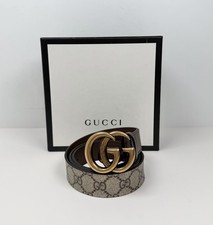 Size 85/34 - Gucci GG Marmont Belt GG Canvas/Leather   Worn 1X/Retail 600