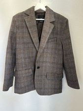 MANGO Women  s Wool Blazer Americana Size S 100 Wool Tailored Jacket