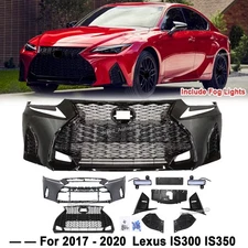 Fits 2017-2020 Lexus Is300 Is350 F-Sport Complete Front Bumper Cover Grille Set