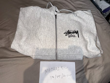 NWT Stussy Chapter SEOUL Full Zip Up Hoodie Size Large - ASH HEATHER Brand New 