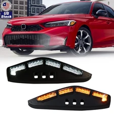 LED Front Bumper Fog Light DRL Sequential Turn Signal for 2025 Honda Civic Sedan