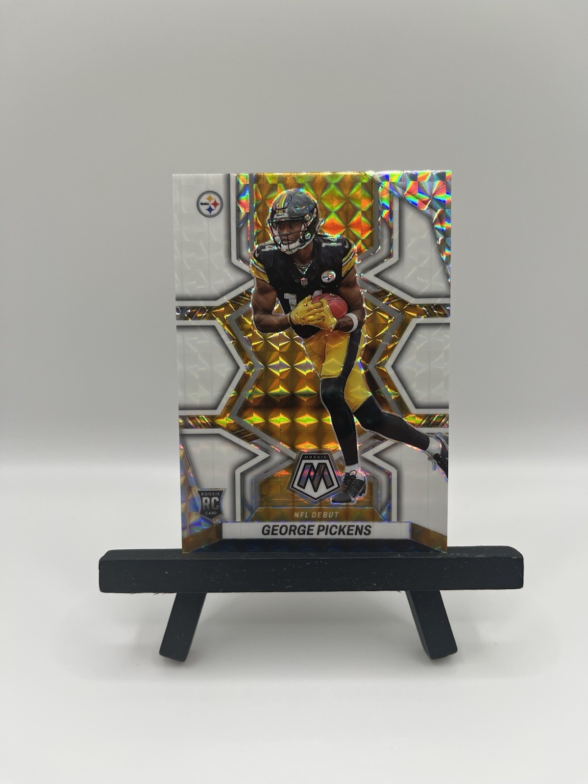 2022 Mosaic Football George Pickens Rookie Card #282 (White Mosaic Parallel /25)