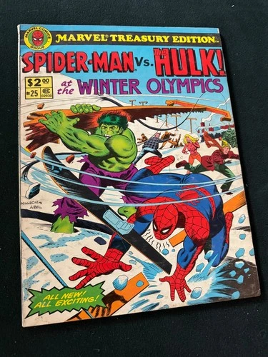 Vintage MARVEL TREASURY EDITION 251980 SPIDER-MAN VS HULK AT THE WINTER OLYMPICS
