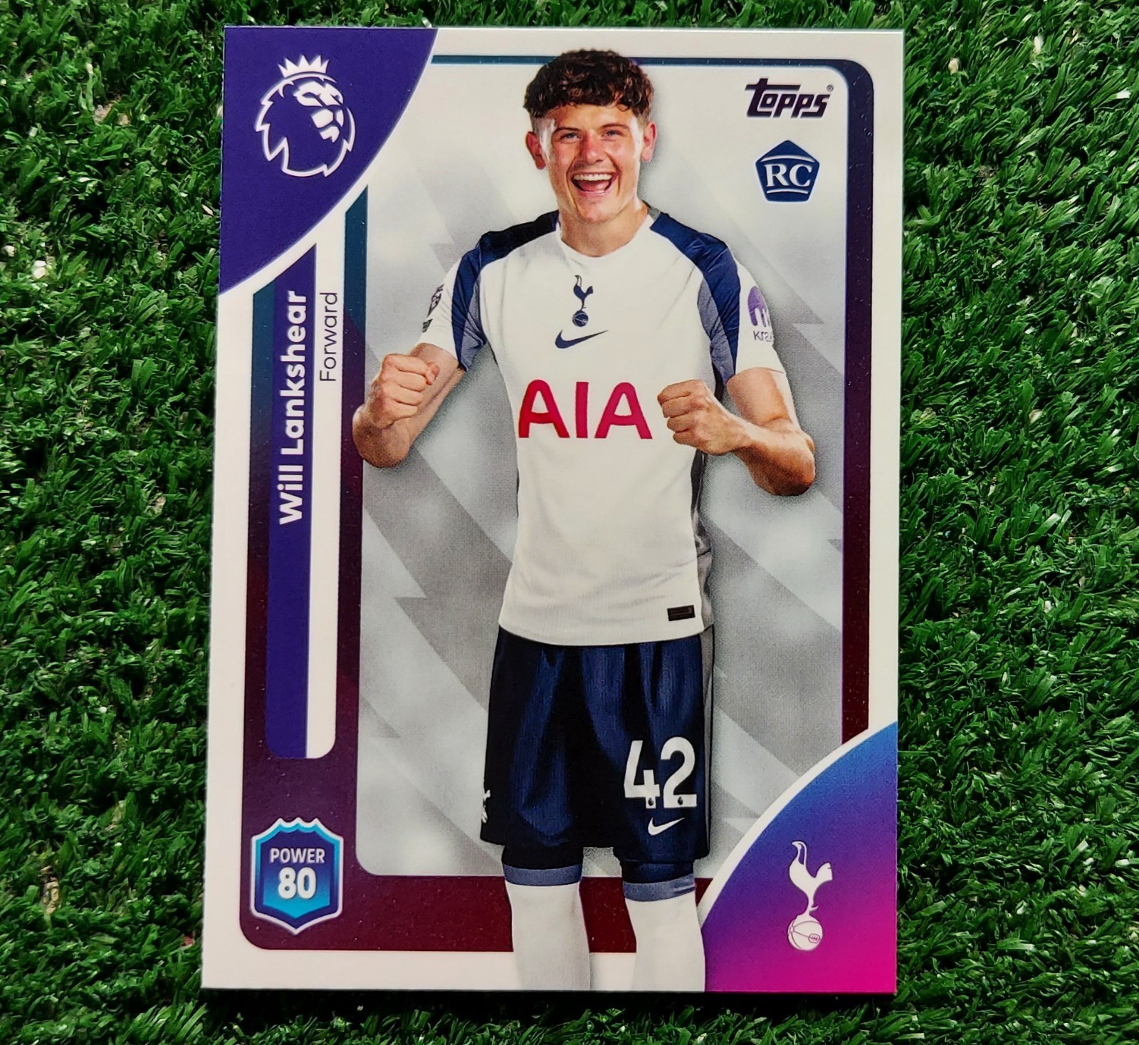 CARD TOPPS 2025/26 PREMIER LEAGUE TOTTENHAM N°263 LANKSHEAR CARTA 2026 ⚽️