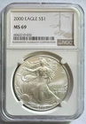 New Listing2000 American Silver Eagle Dollar MS69 NGC Mint State 69