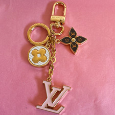 Louis Vuitton LV Detachable Charm Keychain Gold/Black/White pink Monogram 5 in