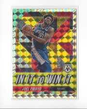 2019-20 Panini Mosaic In It to Win It Prizm #18 Joel Embiid 76ers