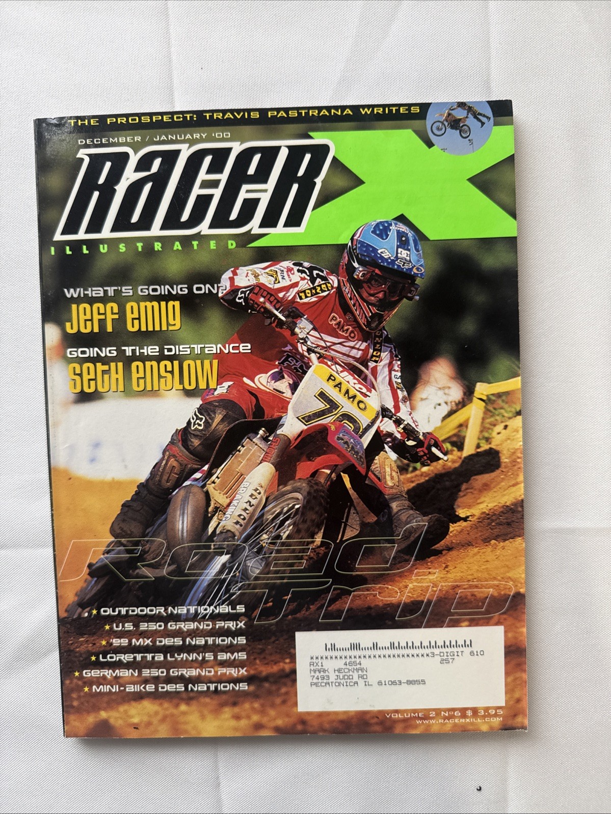 Racer X Illustrated Dec / Jan 2000 Motocross Magazine Vol 2 No 6.~Seth Enslow