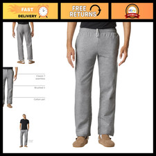 Cozy Fleece Sweatpants for Adults, Open Bottom, Pockets, Comfortable Lounge Wear