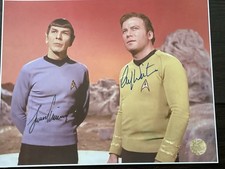 William Shatner /Leonard Nimoy  Signed 8x10 Photo “ STAR-TREK” COA