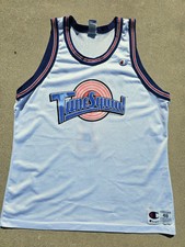 Vintage Mens Champion Space Jam Tune Squad Bugs Bunny Jersey Size 48-White