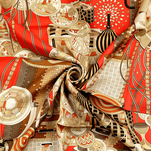 Hermes Scarf LE LABORATOIRE DU TEMPS 90cm Silk Foulard Carre PIERRE MARIE - Picture 1 of 7