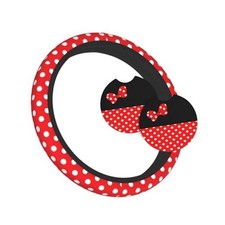 Steering Wheel Covercute Classic Universal Fit 14-15 One Size Red Polka Dot