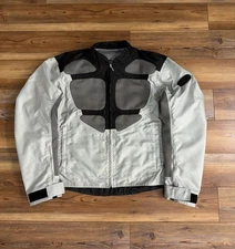 BMW Motorrad Jacket Airflow Men's Size 50L Shoulder Arm Armor Padded Moto Silver