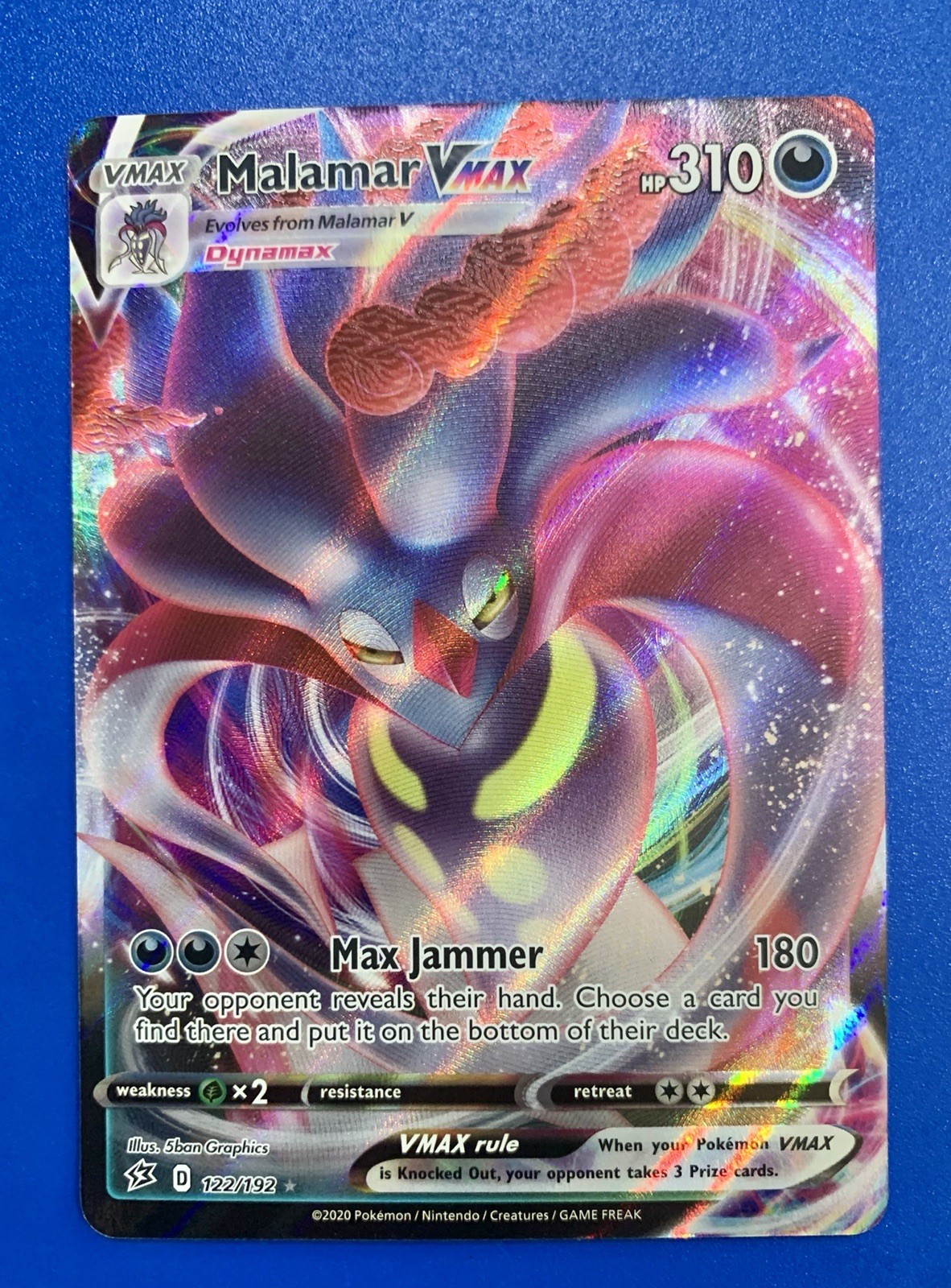 Pokemon Sword & Shield Rebel Clash Malamar VMAX Full Art - NM #122/192