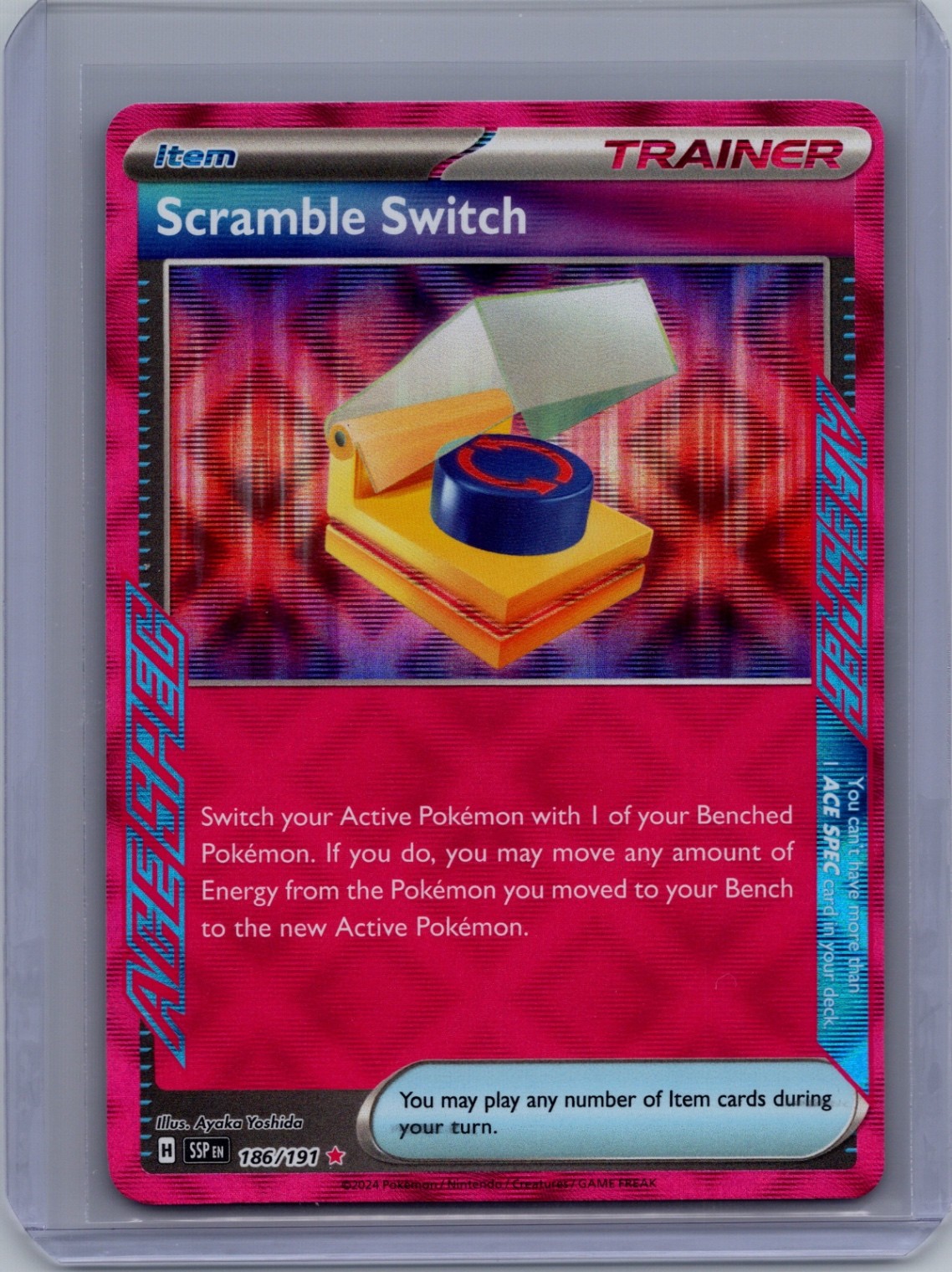 Scramble Switch ACE SPEC Rare SV08: Surging Sparks 186/191 NM