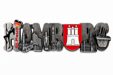 Magnet HAMBURG Metall Metallmagnet Kühlschra...