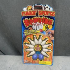 Bowling Ball & Pin Game New On Backer  By Jaru Finger Sports Novelty From 2010