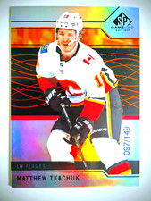18 19 SP GAME USED ORANGE RAINBOW PARALLEL MATTHEW TKACHUK /149