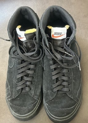 Nike Blazer Mid 77 Shoes Mens Size 7.5 Black Sneakers Suede Mid Athletic
