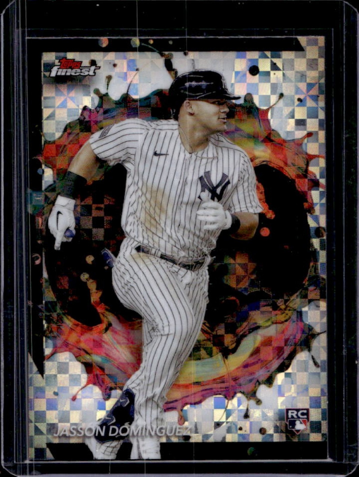 2024 Topps Finest Jasson Dominguez RC Checkerboard Refractor Rookie #267 Yankees