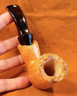 Reverse Calabash Root Pipe Carved And Finished Entirely By Hand