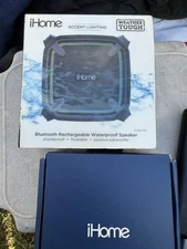 iHome Waterproof Bluetooth Speaker with Color Changing Lights, iP67 BRAND NEW