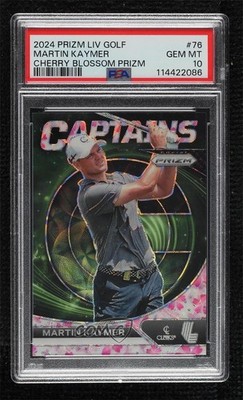 2024 Prizm LIV Golf Cherry Blossom 27/27 Martin Kaymer #76 PSA 10 Rookie RC 10no
