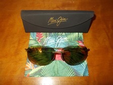 Maui Jim Hikina MJ 445-15M Matte Olive Frame Green Polarized Lenses Sunglasses