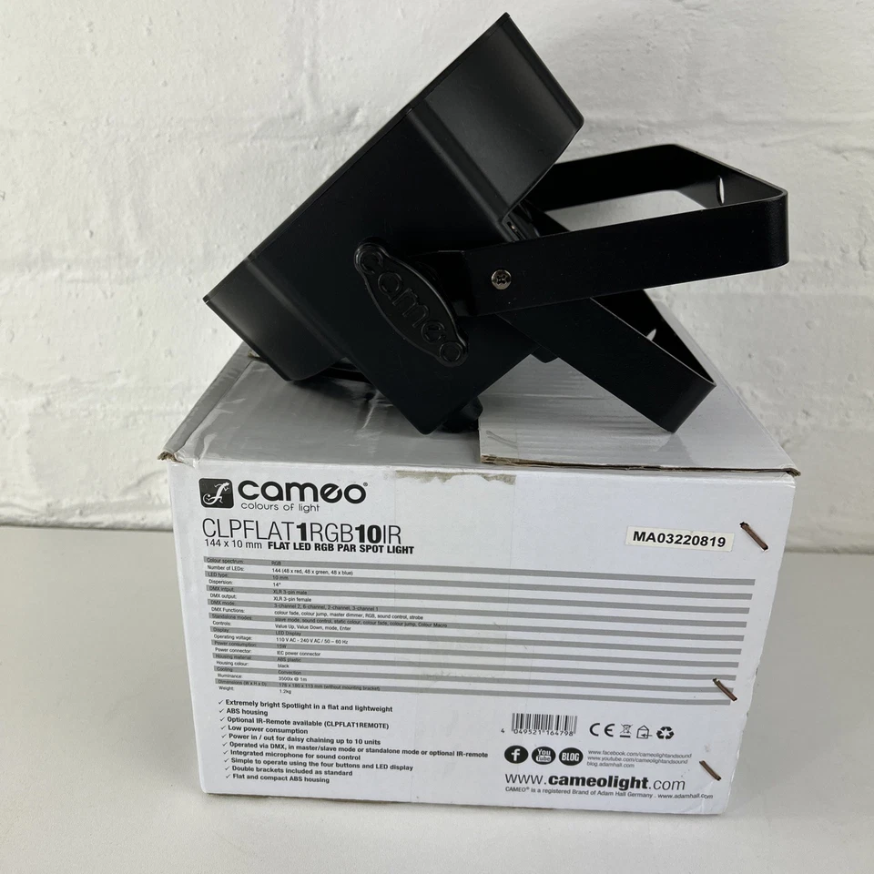 Cameo CLPFLAT1RGB10IR LED PAR Light | Stage & DJ Lighting Rig | PAT Tested #234 - Image 4 of 4