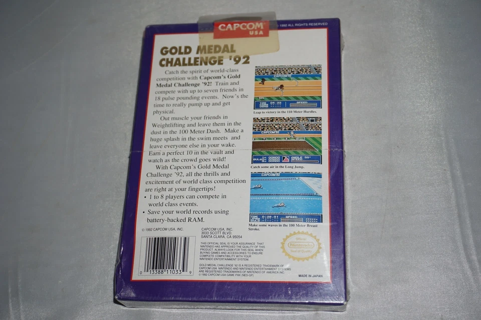 Capcom's Gold Medal Challenge 92 (Nintendo NES) NEW Factory Sealed - Image 2 of 4