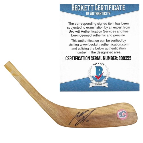 Mark Jankowski Autograph Hockey Stick Blade Calgary Flames Auto Proof Beckett