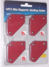 4pc Welding Arrow Magnet Set Mini Weld Holder Up to 9 LB at 45, 90 or 135 Deg   