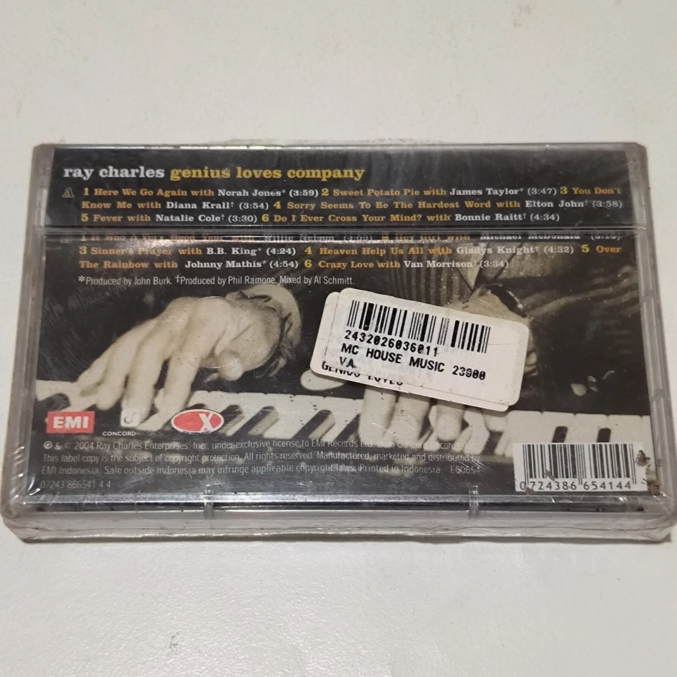 Ray Charles - Genius Loves Company 2004 original indonesia tapes BRAND NEW - Image 3 of 4