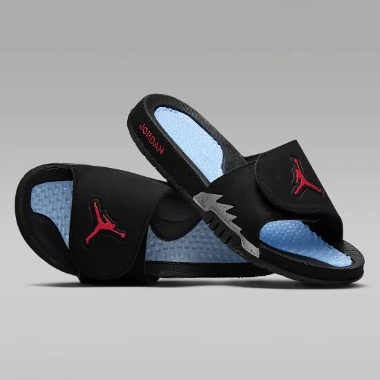 Nike Jordan Hydro 5 Retro Slides 'Negro/Rojo' (555501-061) Foto 2 de 4