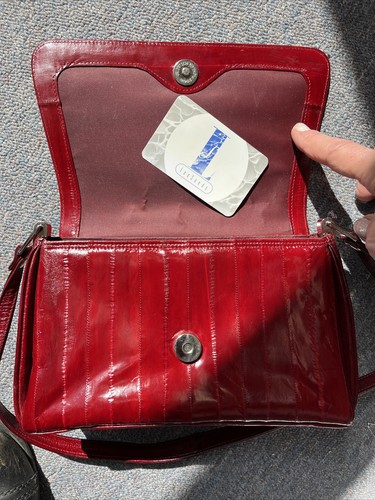 Lee Sands Eel skin Vintage Red purse NWT - Picture 12 of 12