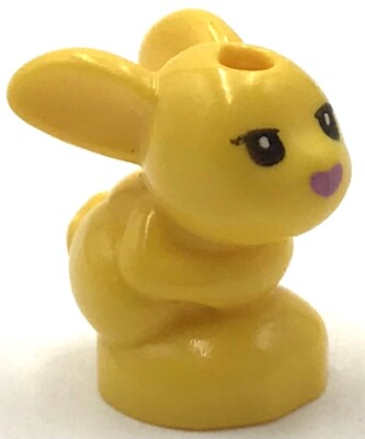 Lego New Yellow Easter Bunny Rabbit Friends Baby Sitting Black Eyes 