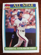 1991 Topps 402 Darryl Strawberry Glow Back