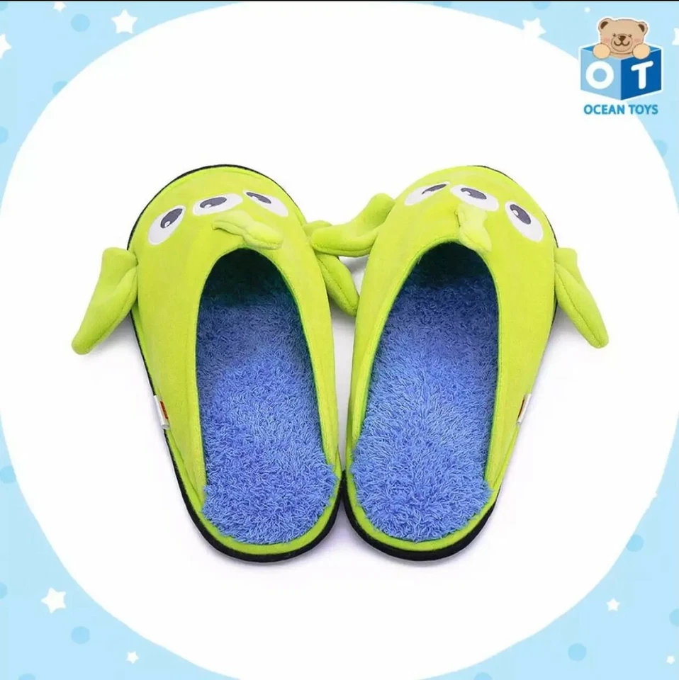 AUTHENTIC DISNEY PIXAR TOY STORY ALIEN Plush Slippers Shoes Sandal US 6-10 - Image 4 of 4