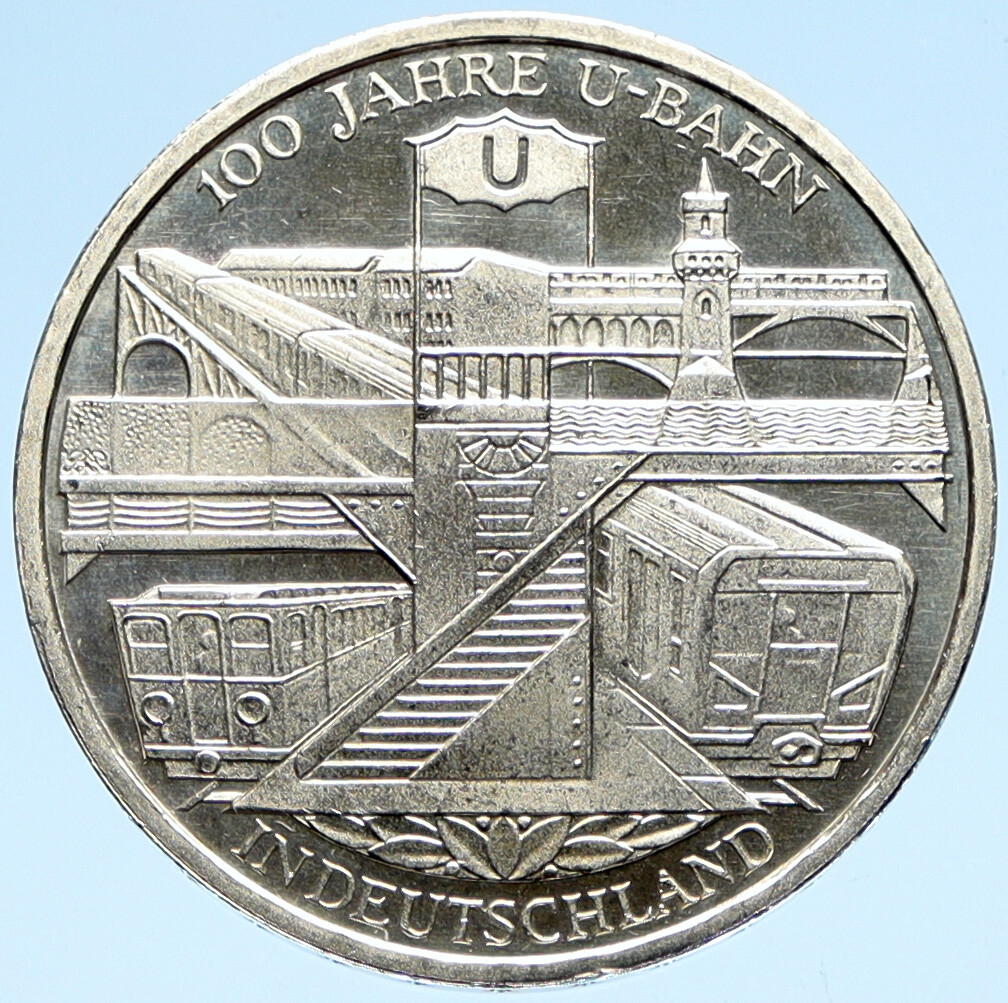 2002 D GERMANY German Subway Anniversary BU Silver German 10 Euro
