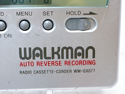 SONY Walkman WM-GX677 Silver Cassette Recording Player with
