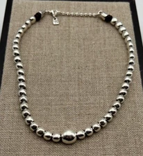 NEW Uno de 50 SER INTREPIDA Sterling Silver Plated Beaded Necklace