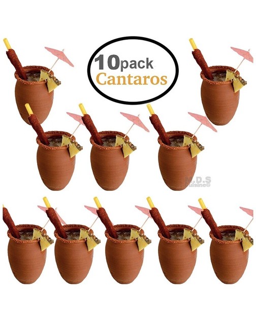 Jarritos/Cantaritos de Barro. Mexican Clay cups. party Pack,10 Pack eBay
