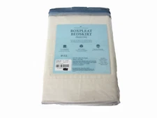 BoxPleat Pristine Ivory Bedskirt Full Size New