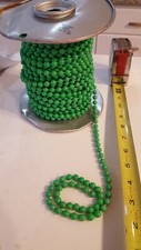 6mm 1/4" GREEN painted BRASS BALL PULL CHAIN Heavy per 36"