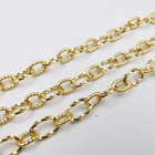 2Meter Lot Gold Stainless steel Embossing Welding Oval Chain Jewelry Finding DIY