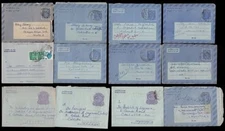 INDIA AEROGRAMMES/INLAND LETTER CARDS (x12) (ID:611/D20408)
