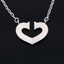 Cartier C Heart Halskette Weißgold 750